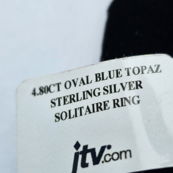 Natural Sky Blue Topaz 4.80 Carat Sterling Silver Ring Size 10 New! - Picture 6 of 7